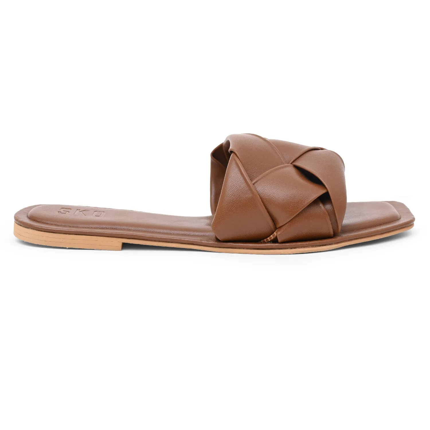 Messina Tan Flats For Women