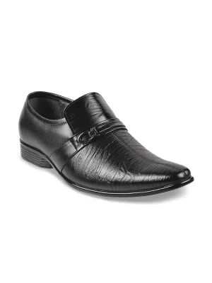 Metroi Men Black Semi-Formal Loafers