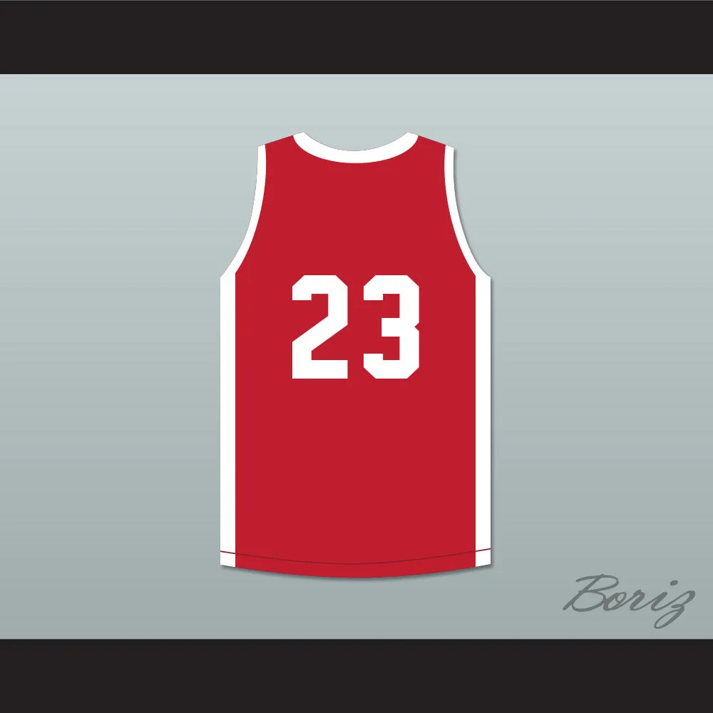 Michael Jordan 23 Push Excel Pro Basketball Classic Red Basketball Jersey 1985 Charity Event