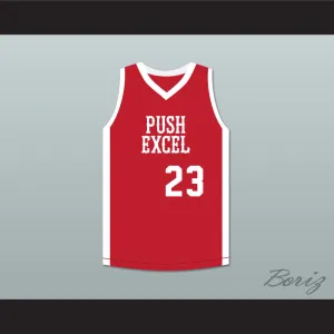 Michael Jordan 23 Push Excel Pro Basketball Classic Red Basketball Jersey 1985 Charity Event