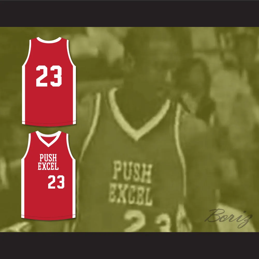 Michael Jordan 23 Push Excel Pro Basketball Classic Red Basketball Jersey 1985 Charity Event