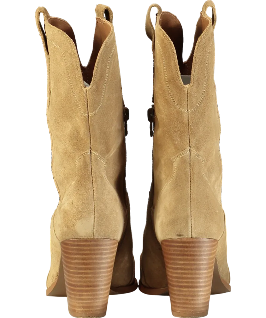 Mint Velvet Beige Cowboy Ankle Boot UK 8 EU 41 👠