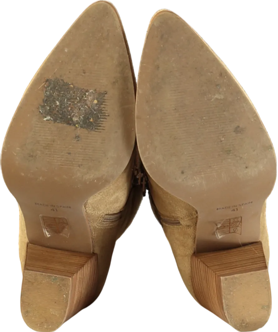 Mint Velvet Beige Cowboy Ankle Boot UK 8 EU 41 👠