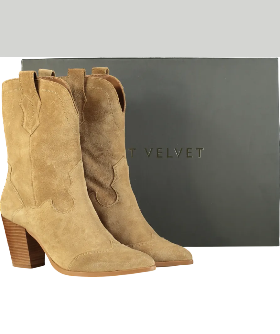 Mint Velvet Beige Cowboy Ankle Boot UK 8 EU 41 👠