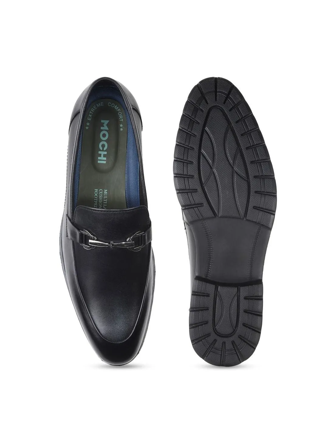 Mochi Men Leather Formal Loafers Shoes