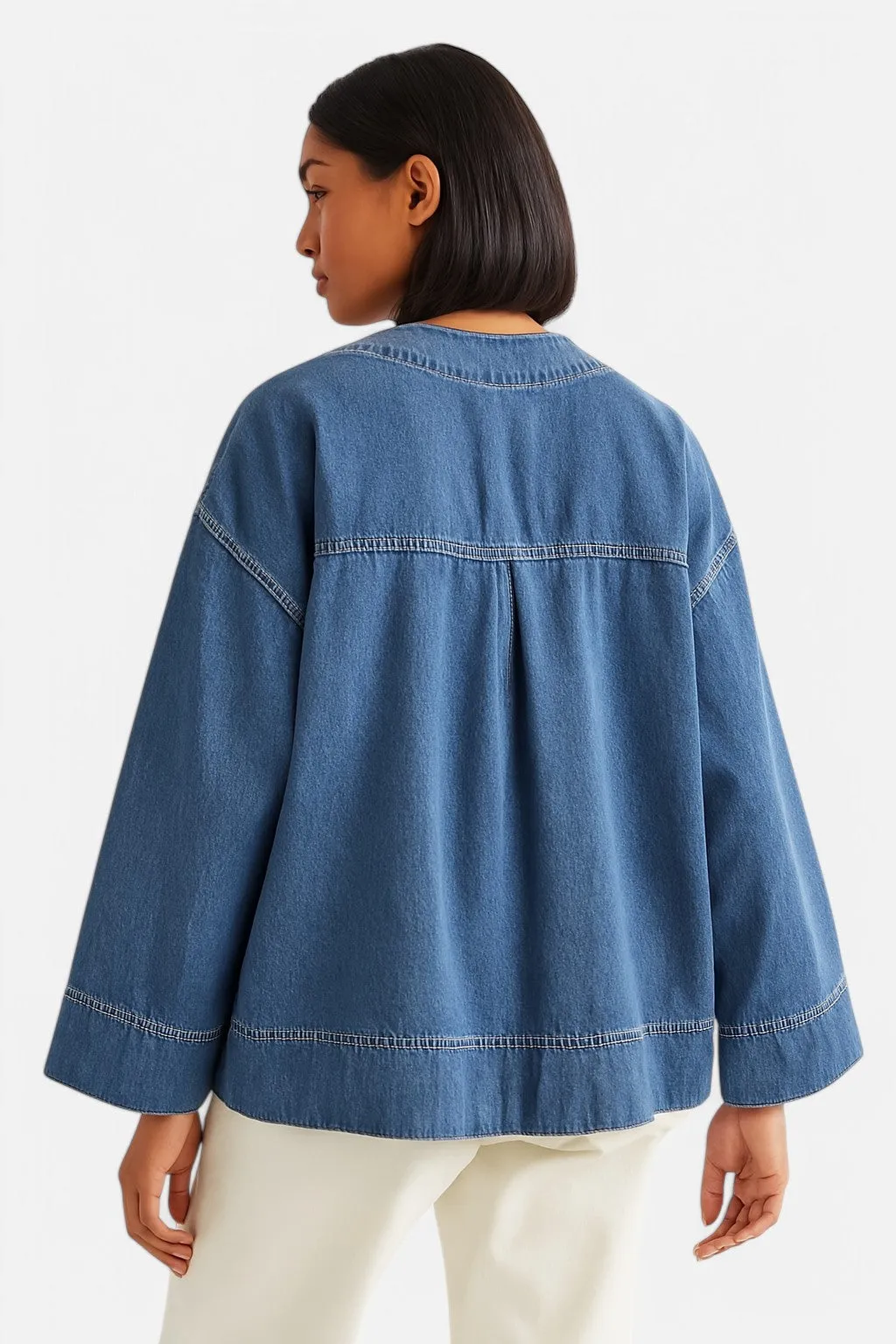 Monacogents | Long Sleeve Denim Women's Blouse