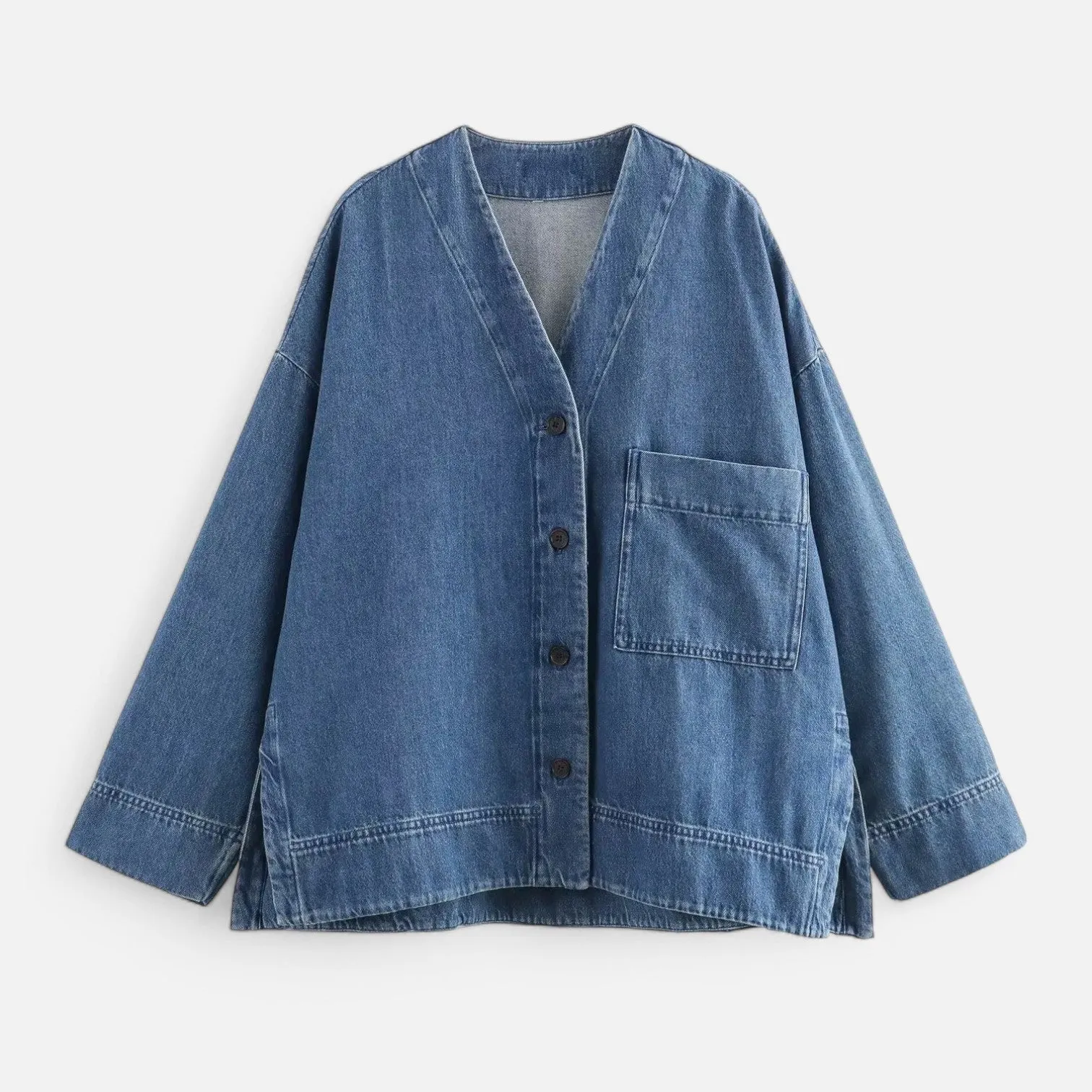 Monacogents | Long Sleeve Denim Women's Blouse