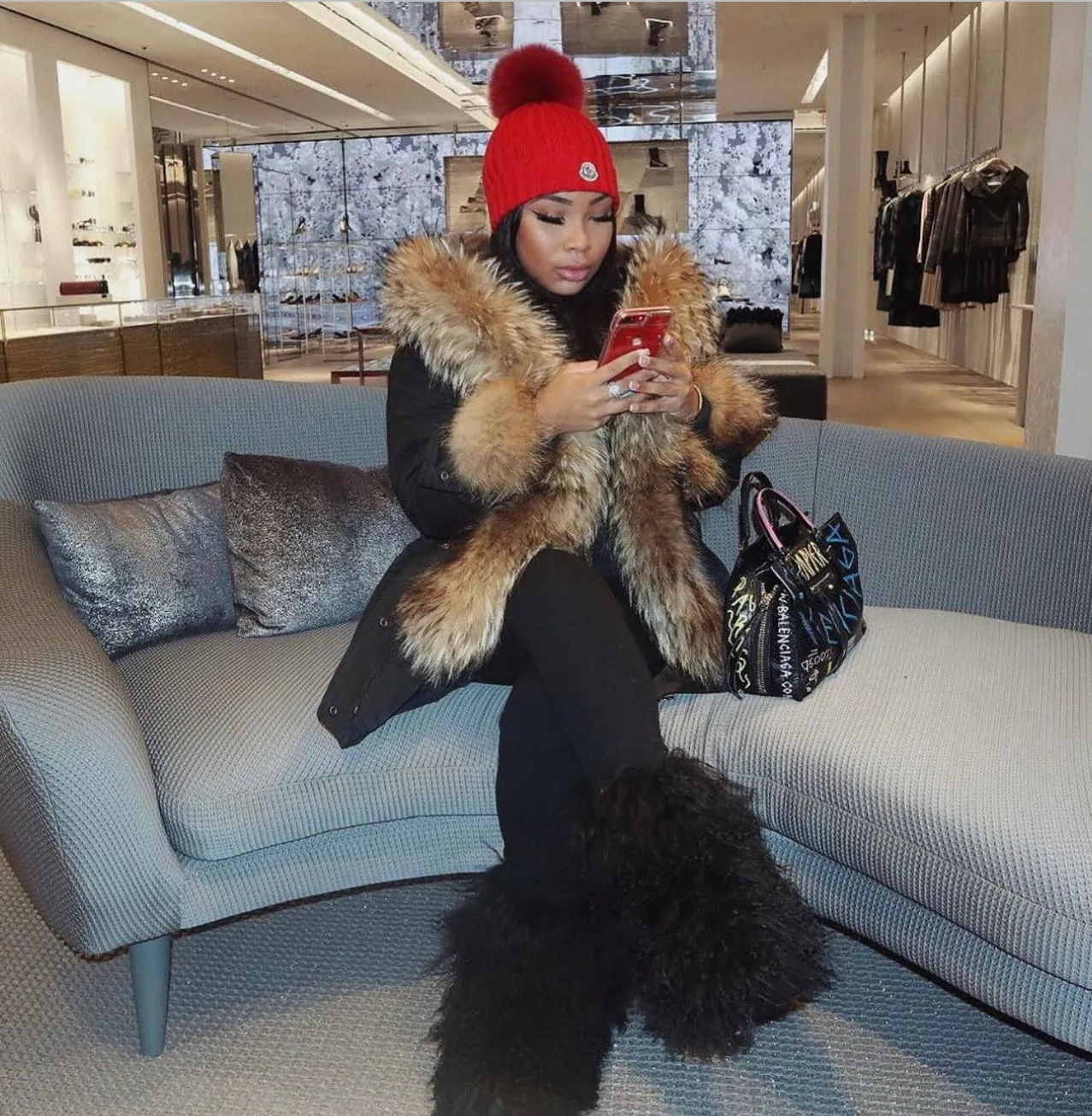 “Mongolian” Fur boots