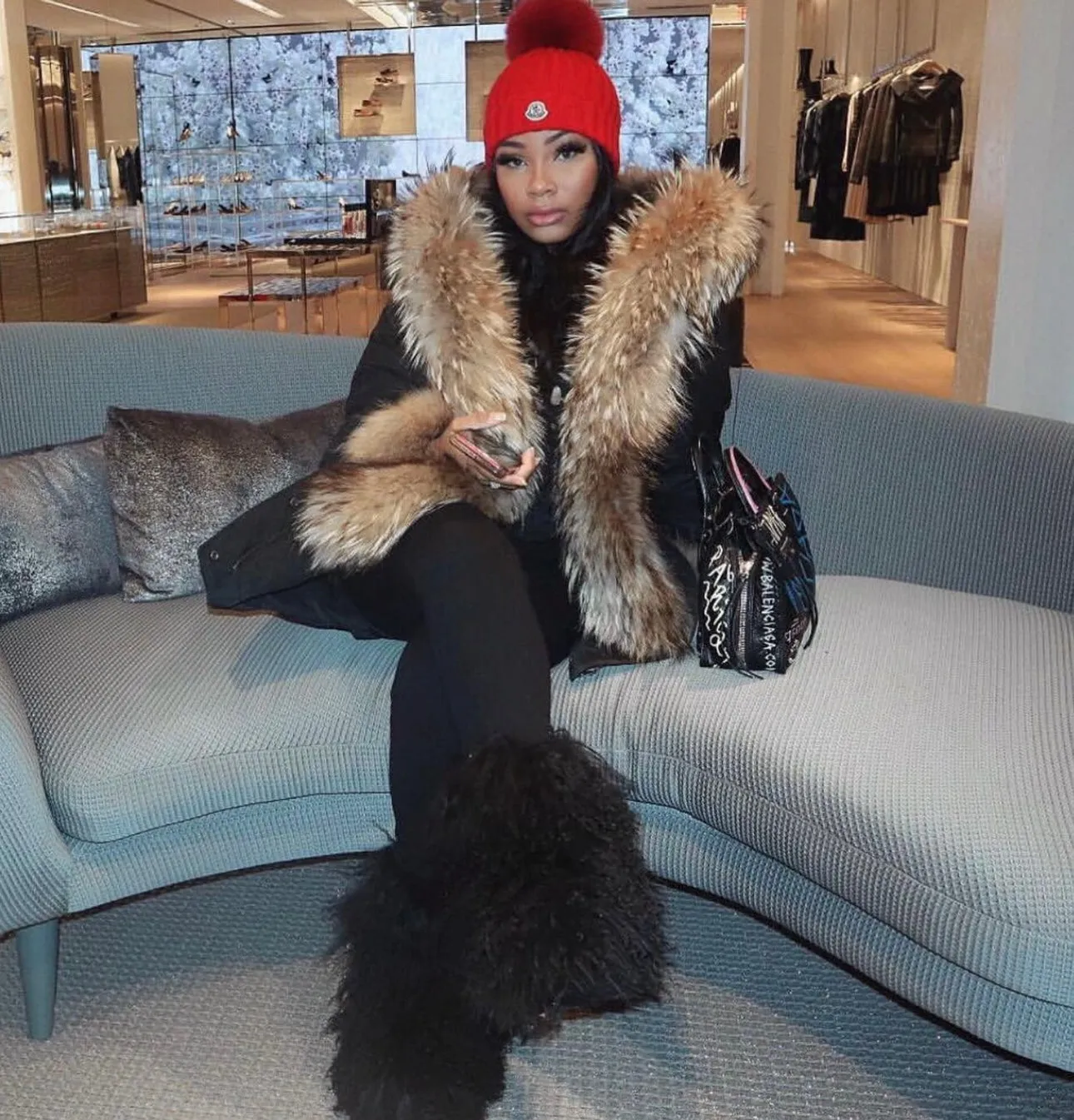 “Mongolian” Fur boots
