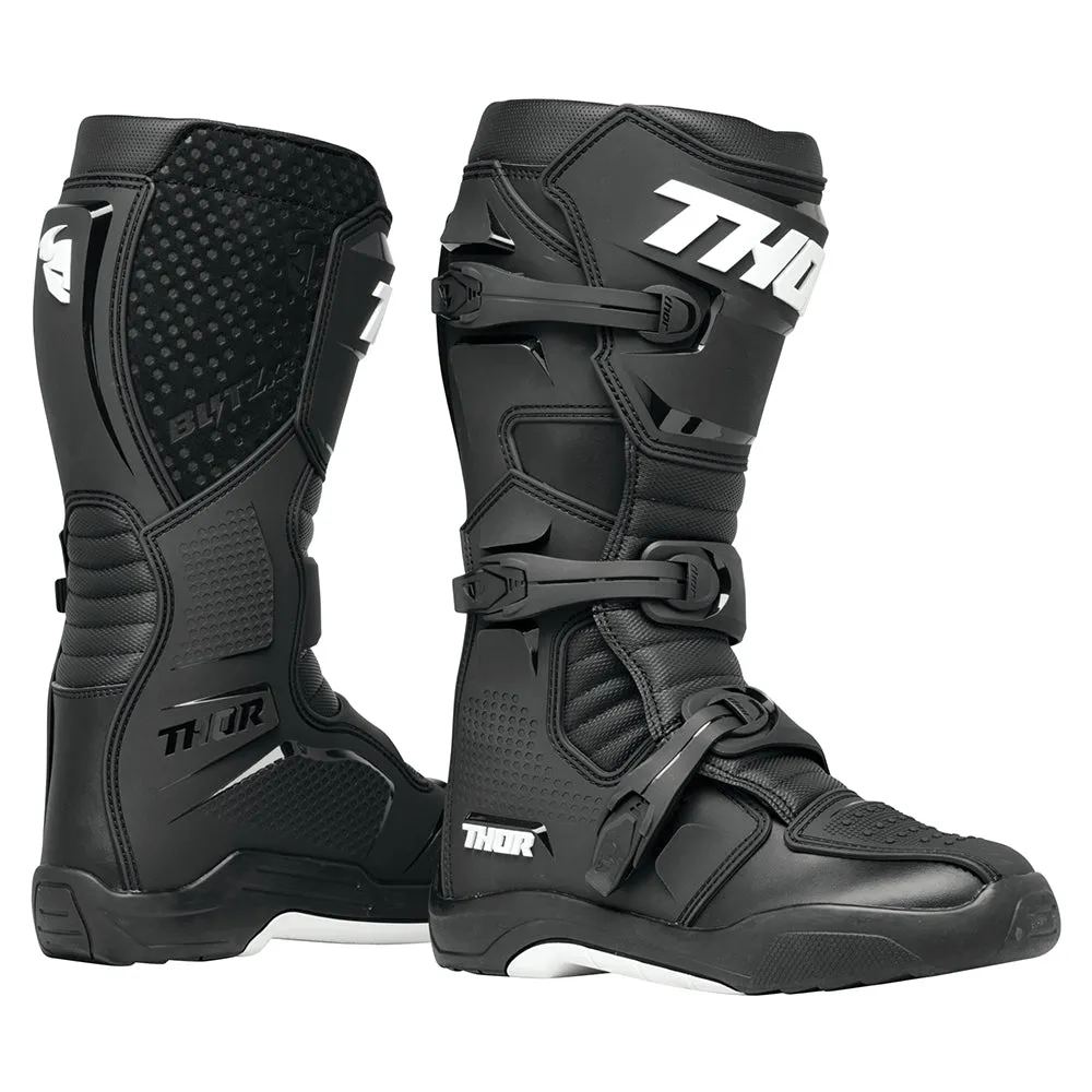 MOTOCROSS BOOTS S25 THOR MX BLITZ XR MENS AC/BK SIZE 8
