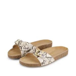 Navi Beige Snake Comfort Slipons