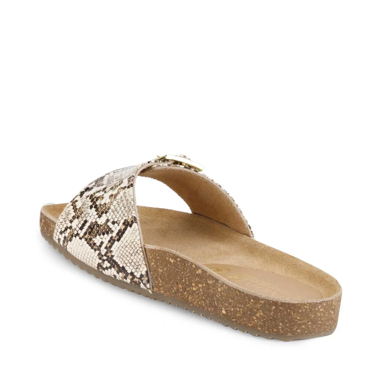 Navi Beige Snake Comfort Slipons