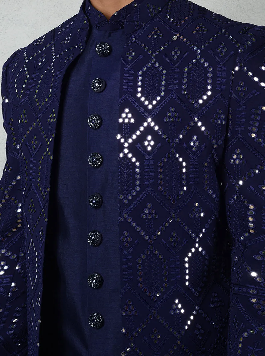 Navy Blue Indowestern | Azania