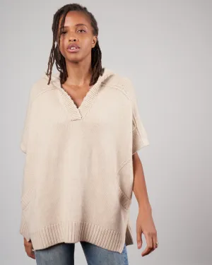 neo loop poncho - sand eco cashmere