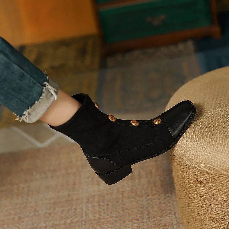 new autumn and winter Women ankle boots metal skinny boots