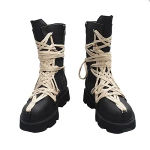 New British Style Thick-soled  Boots Woman