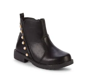 Nicole Miller Little Girl's Black Studded Booties