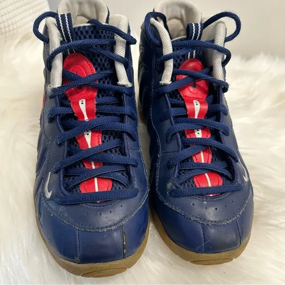 Nike air LITTLE POSITE PRO GS USA blue red basketball high top sneaker