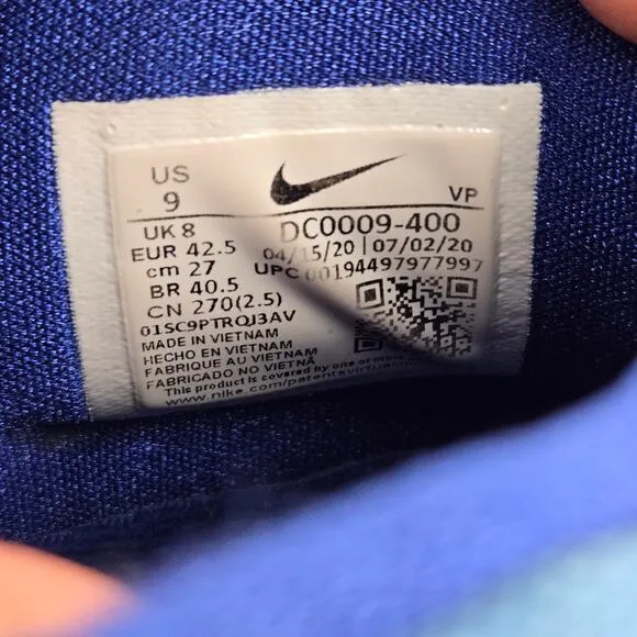 Nike KD 13 University Blue Athletic Performance Basketball Shoe Men 9 DC0009-400