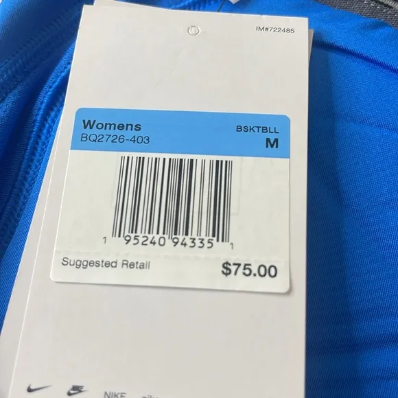 Nike Women’s Pro Padded Basketball Compression Shorts Blue Medium
