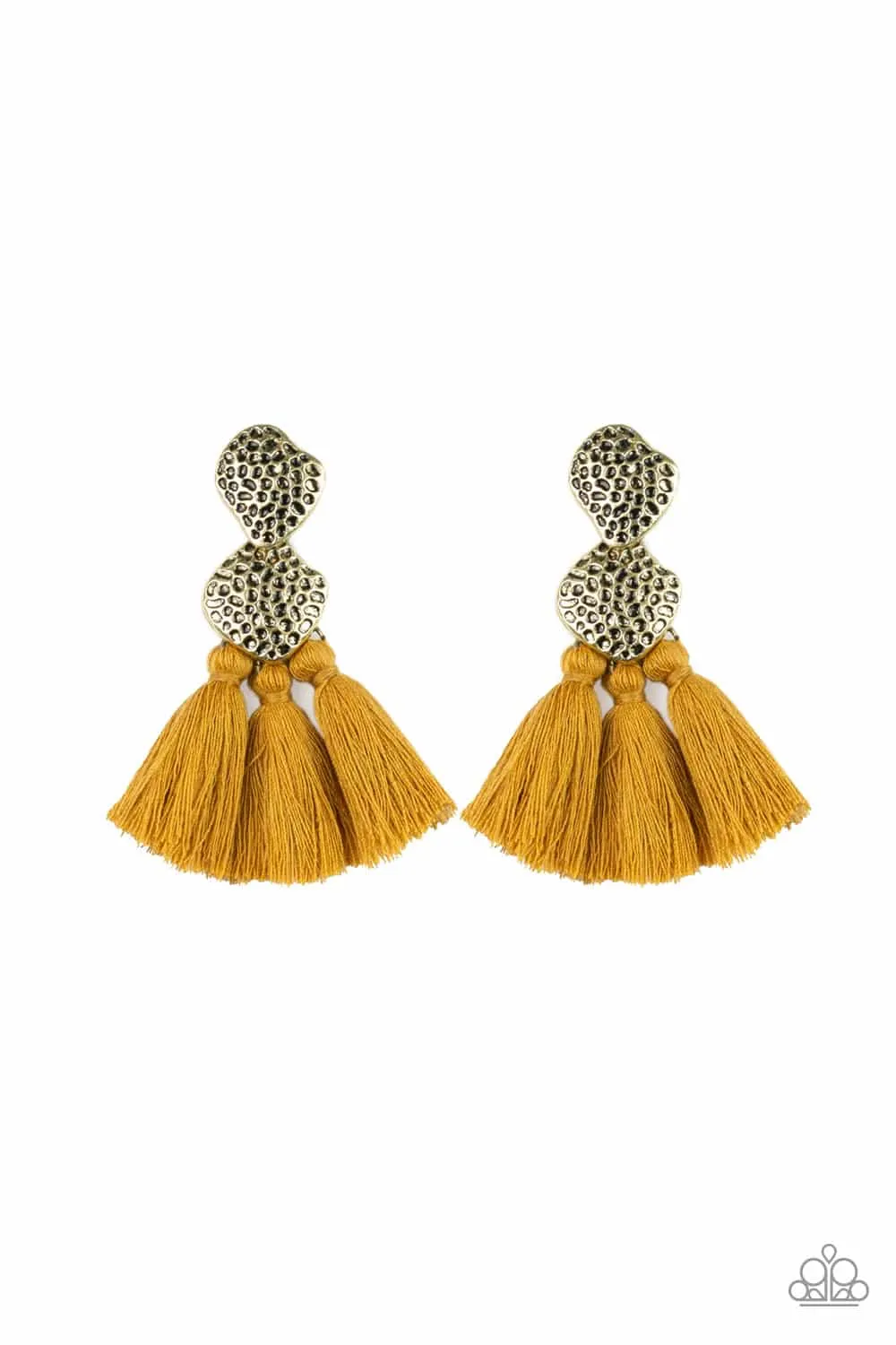 Paparazzi Tenacious Tassel Earrings Yellow