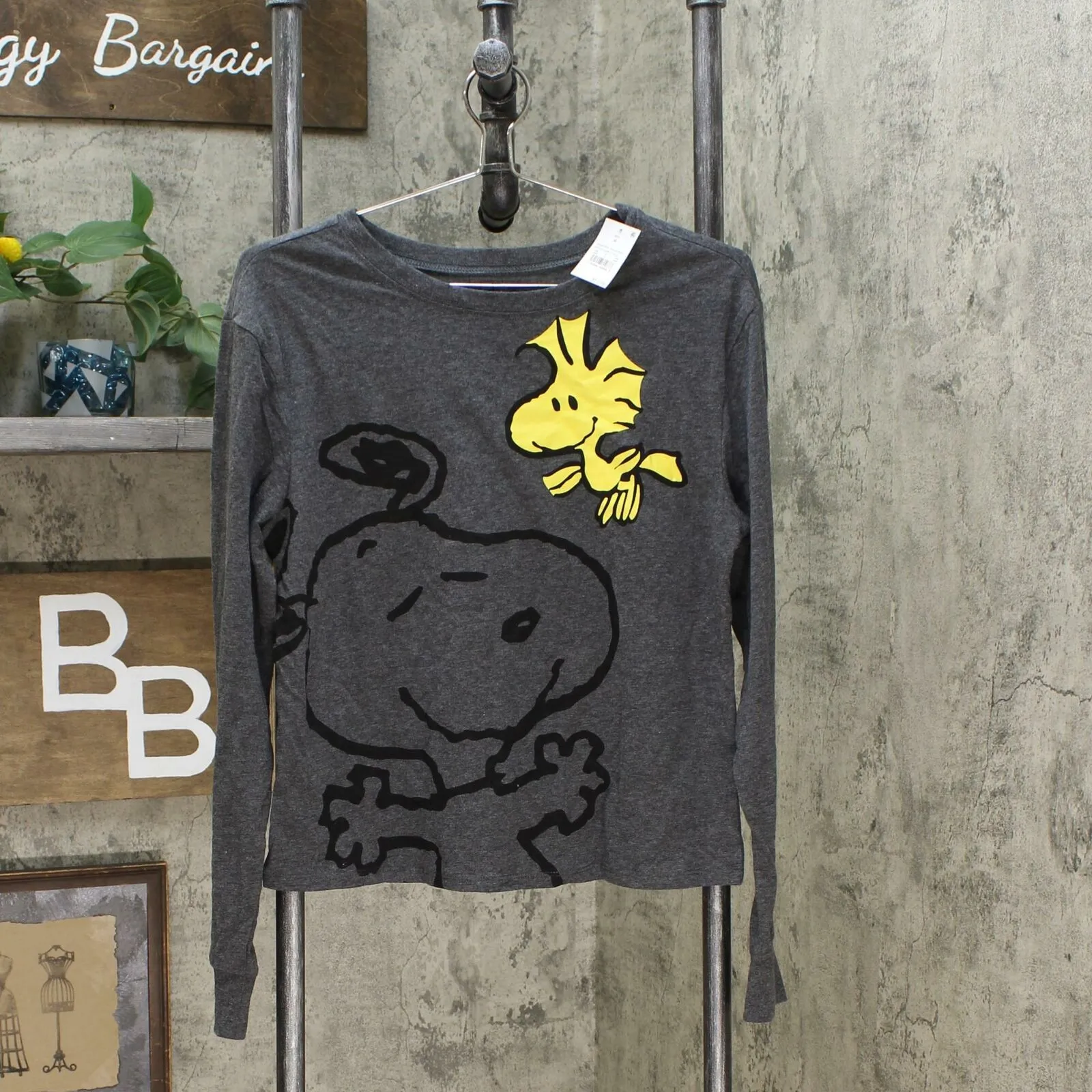 Peanuts Women's Snoopy and Woodstock Long Sleeve Graphic T-Shirt