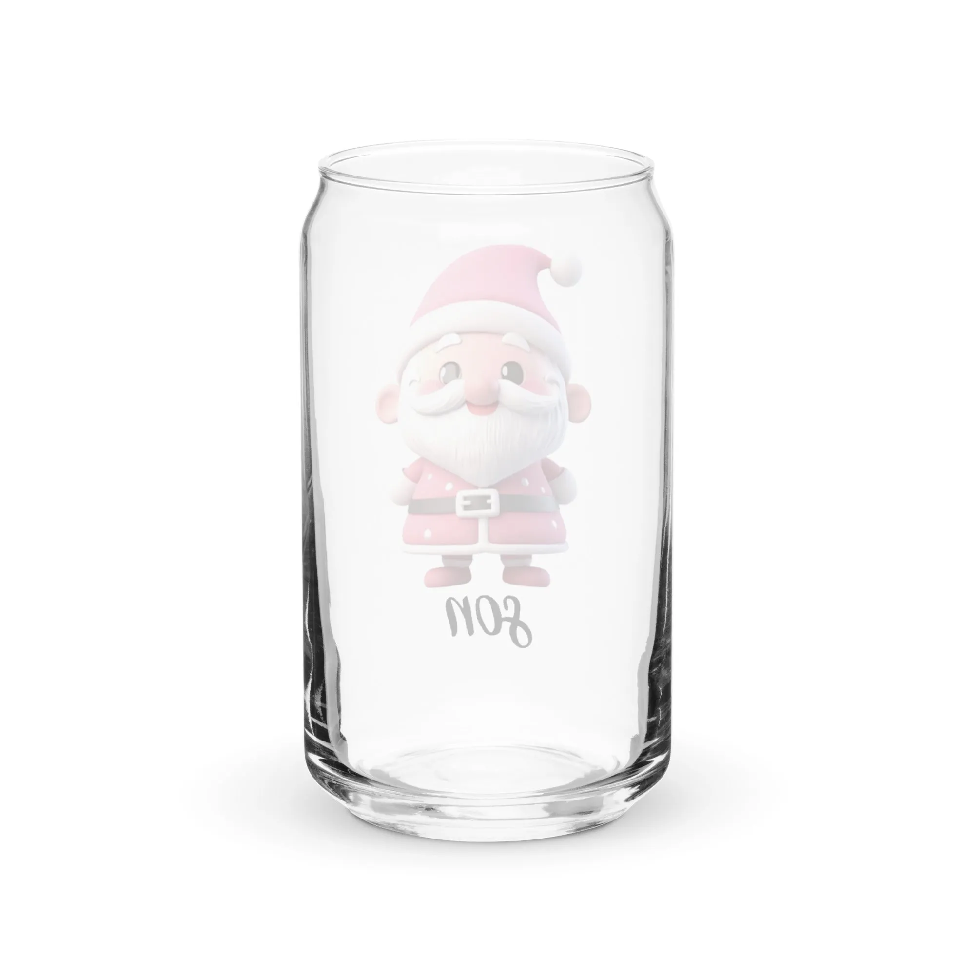 Pink Santa Claus (Son) SANTA004 Can-Shaped Glass