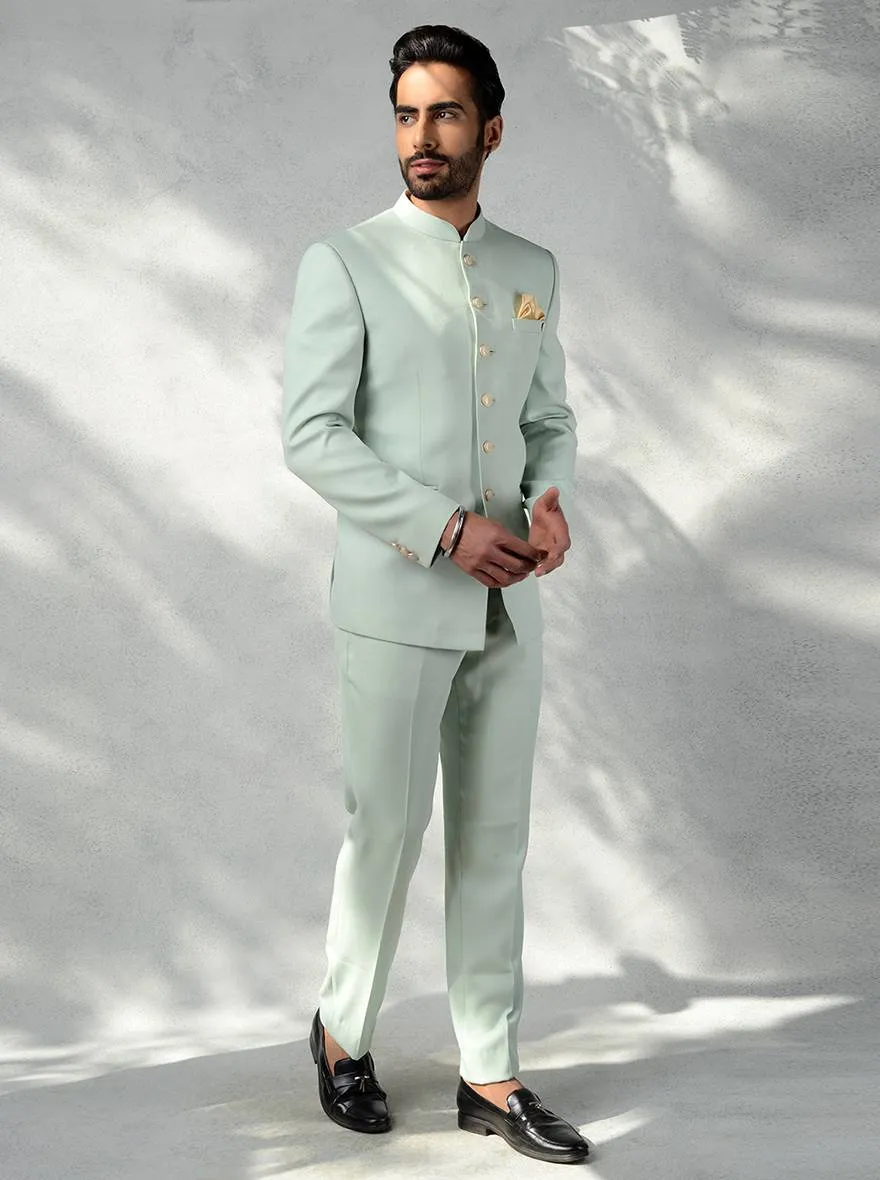 Pista Green Jodhpuri Suit | JadeBlue