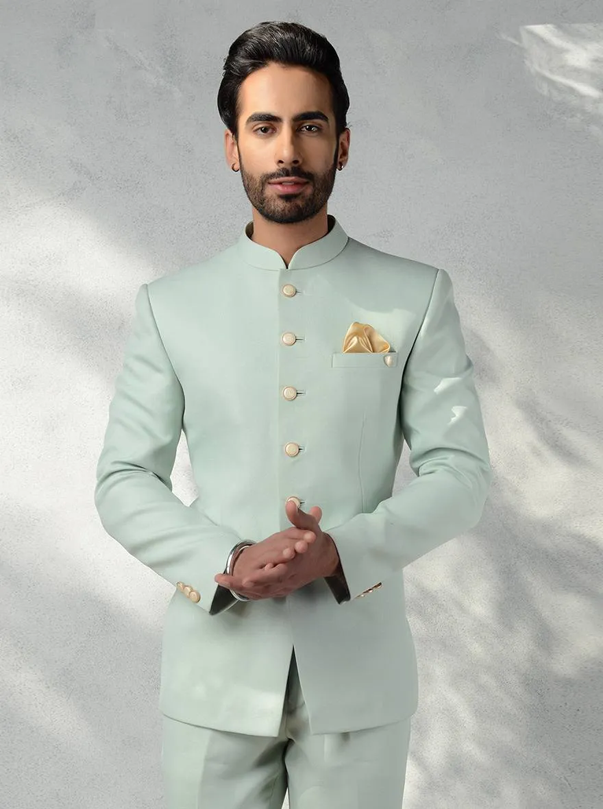 Pista Green Jodhpuri Suit | JadeBlue