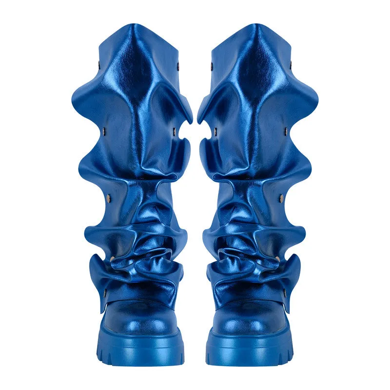 Round Toe Platform Removable Mid-Calf