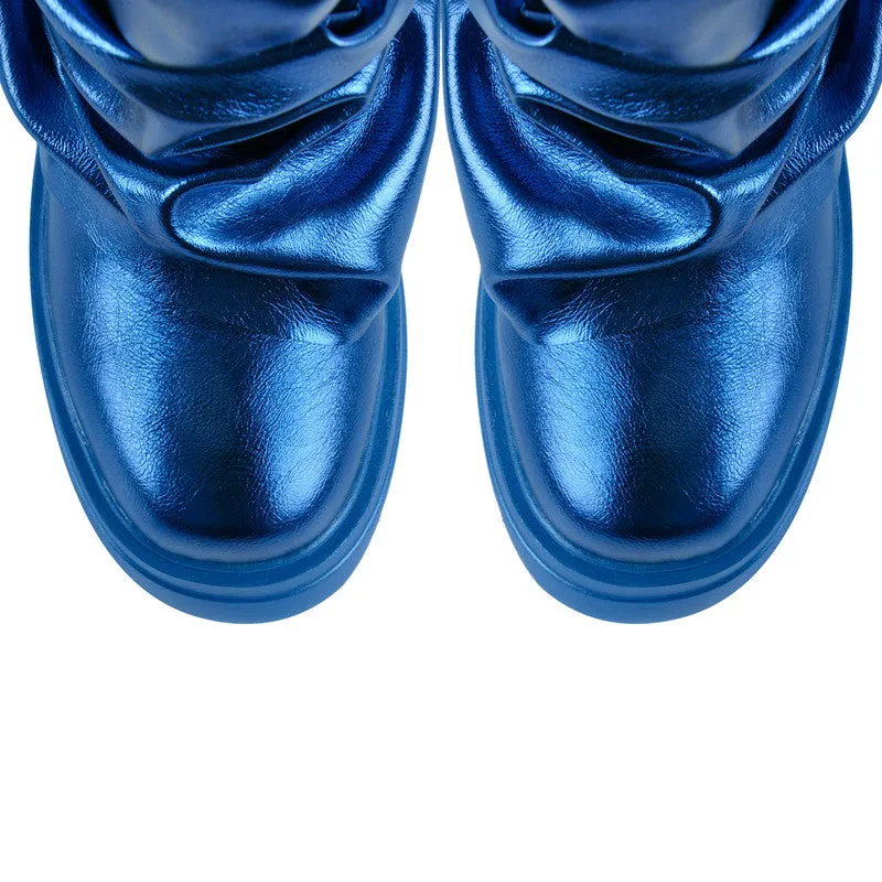 Round Toe Platform Removable Mid-Calf