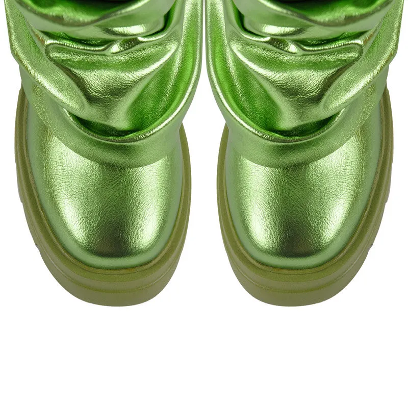 Round Toe Platform Removable Mid-Calf