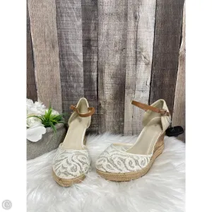 Sandals Heels Wedge By Apt 9 In Cream, Size: 8.5
