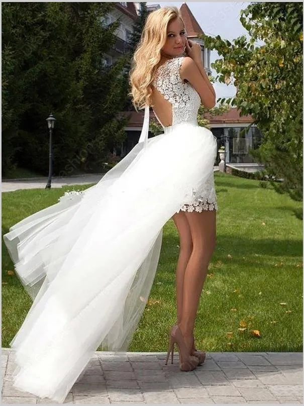 Sheath Lace Scoop Tulle Sleeveless Wedding Dresses Floor Length Ball Gown