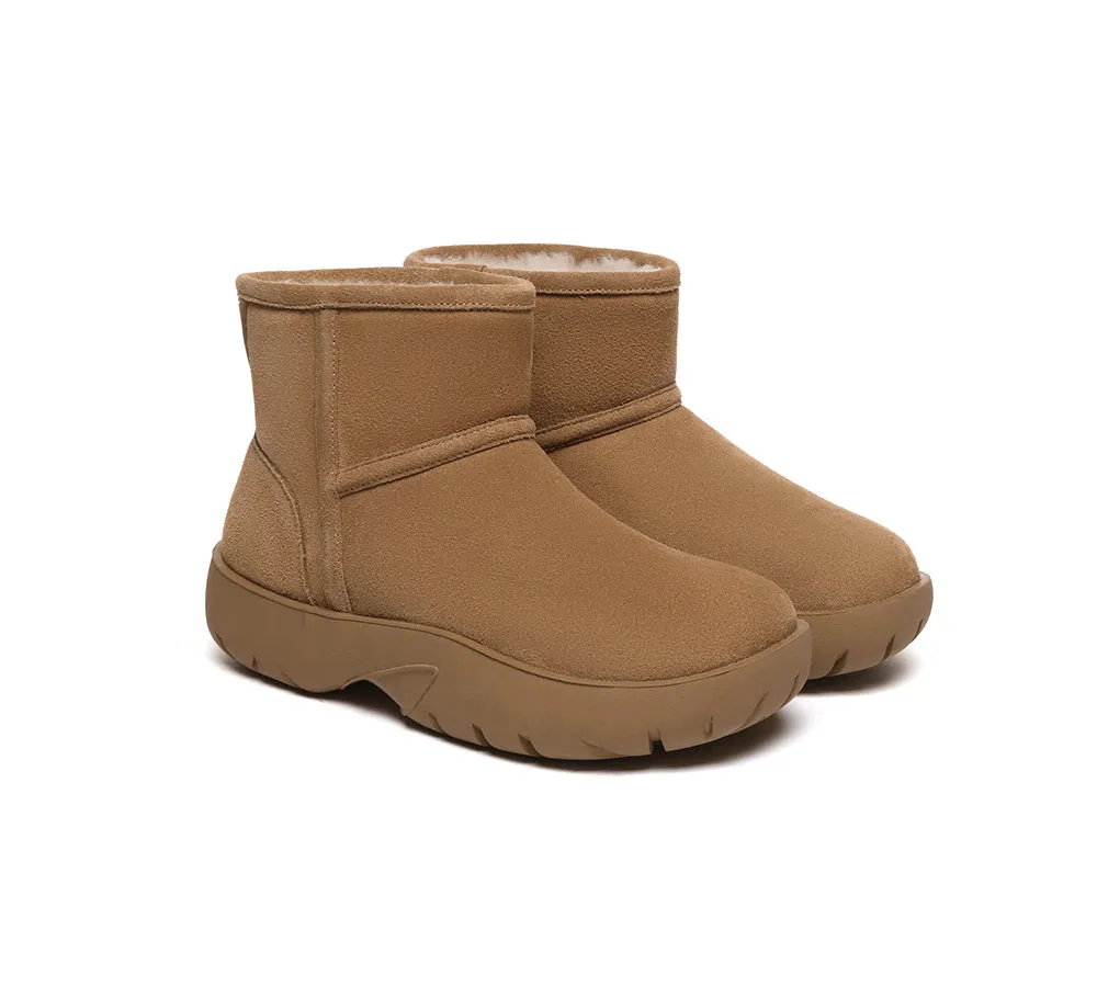 Sheepskin Wool Ankle Chunky Mini Classic Boots Salma