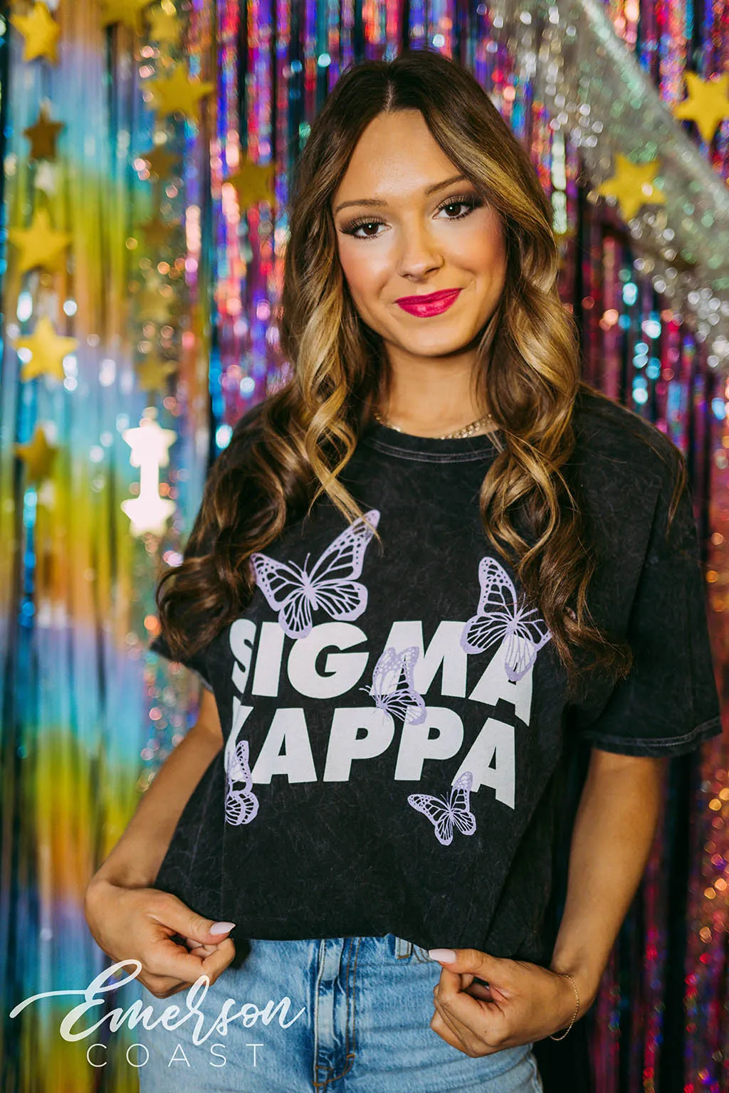 Sigma Kappa Butterfly Mineral Wash Tee