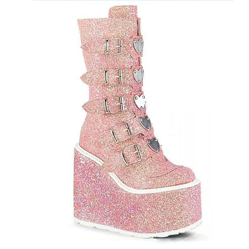 Sparkle Heartthrob' Ankle Platform Boots (4 Color Options)