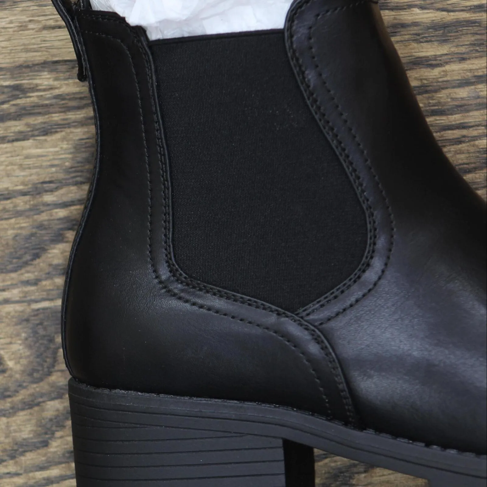 Sugar Women's Kelce Mid Calf Chunky Heel Fashion Boots Kelce Black/Gold 8.5M