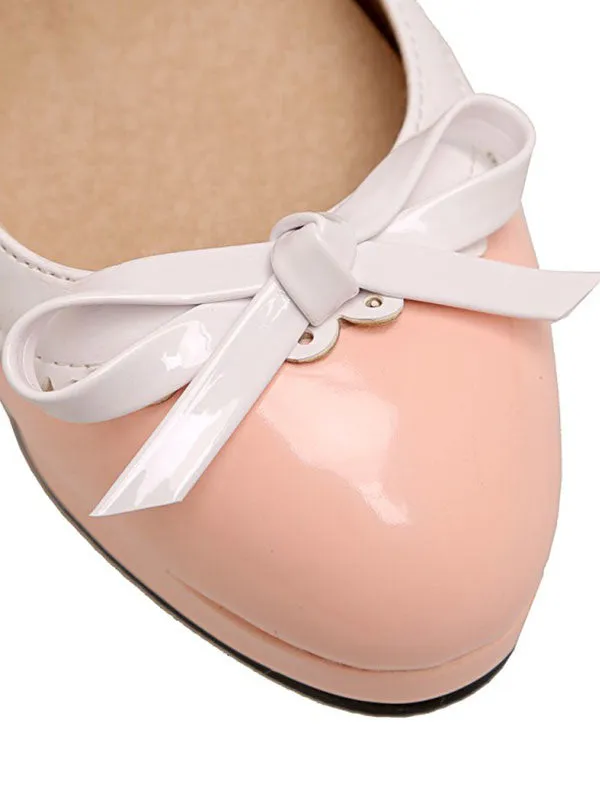 Sweet Lolita Footwear Red Round Toe PU Leather Lolita Shoes