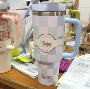 The Darling Effect - Take Me Everywhere Tumbler - check blue