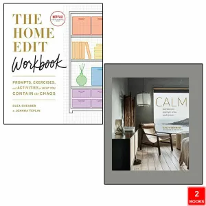 The Home Edit Workbook & Calm 2 Books Collection Set Interior Design Styles