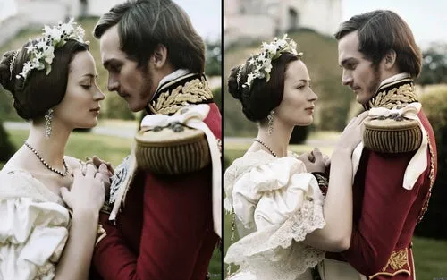 The Young Victoria Emily Blunt as Queen Victoria Wedding Dress Cosplay Costume inspired Gown
