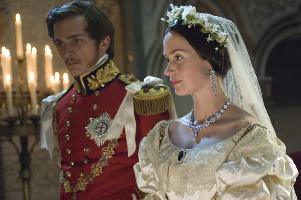 The Young Victoria Emily Blunt as Queen Victoria Wedding Dress Cosplay Costume inspired Gown