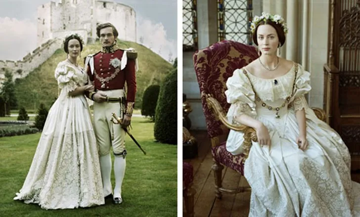 The Young Victoria Emily Blunt as Queen Victoria Wedding Dress Cosplay Costume inspired Gown