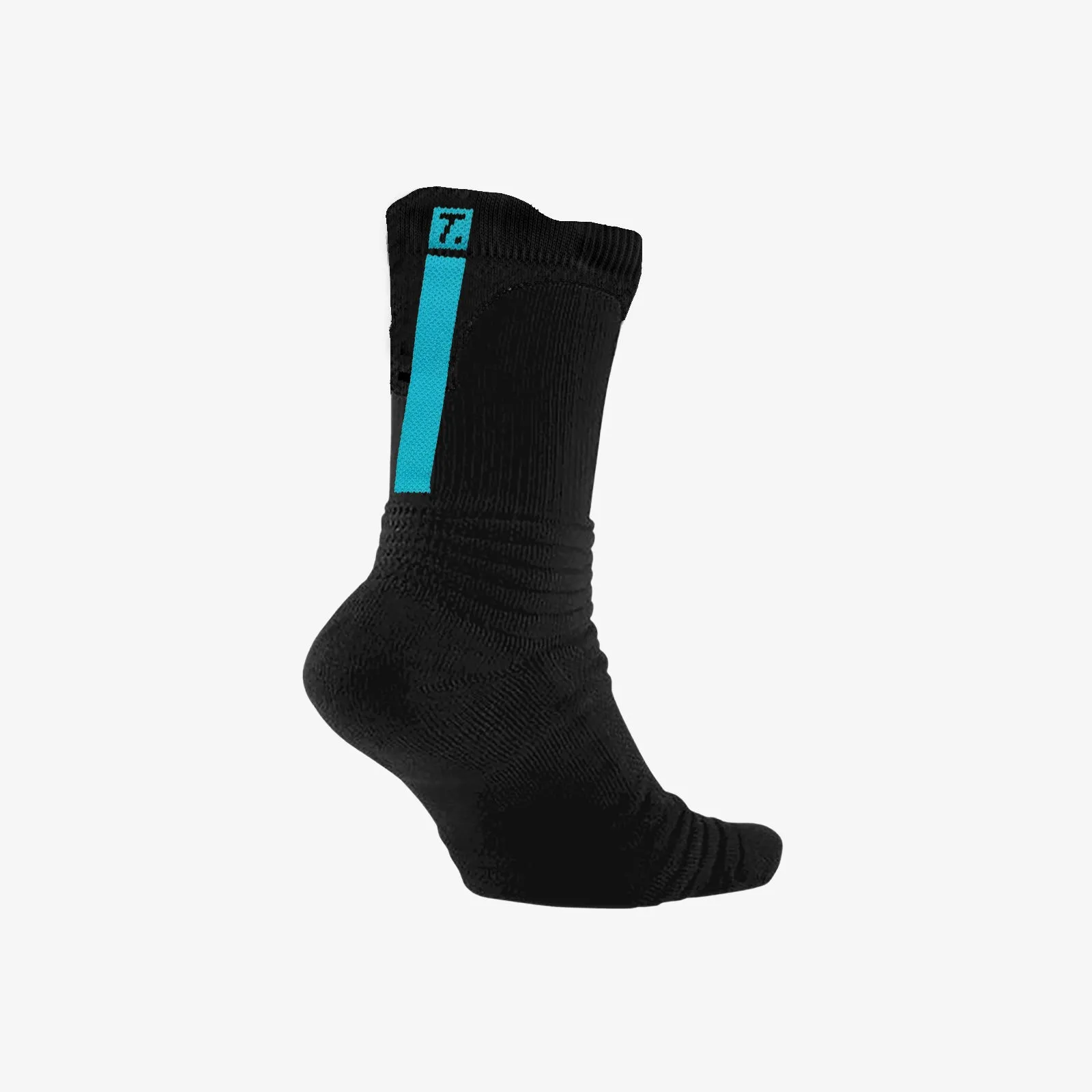Throwback Cushion Crew Socks - Black/Miami Blue