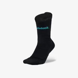 Throwback Cushion Crew Socks - Black/Miami Blue
