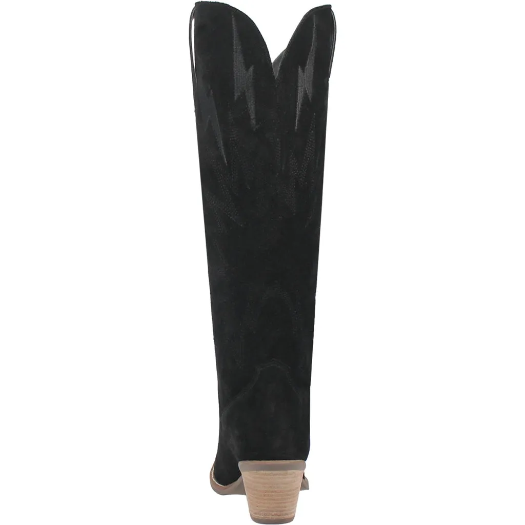 Thunder Road Black Suede Leather Boots by Dingo