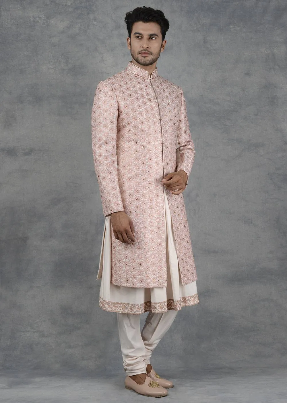 Tint Pink Sherwani | Siddhesh Chauhan