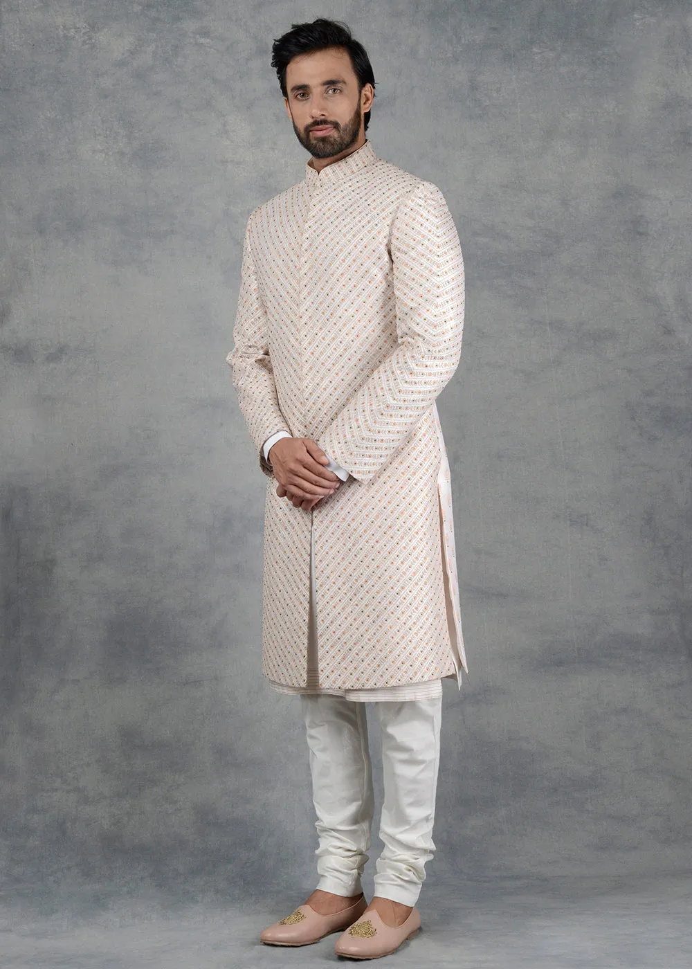 Tint Pink Sherwani | Siddhesh Chauhan