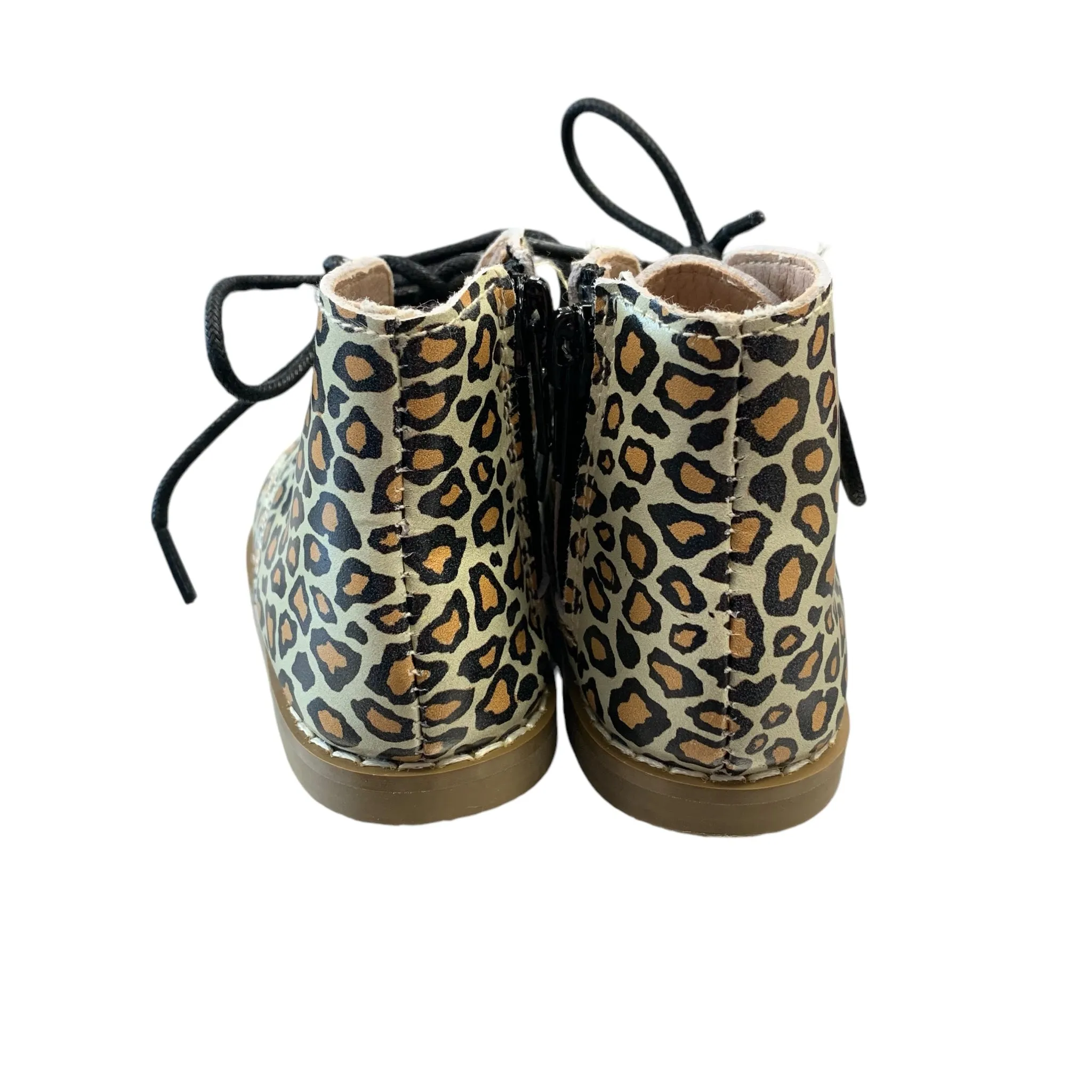 Tiny Toes Nation Girl's Leopard Lyla Boots Size 4